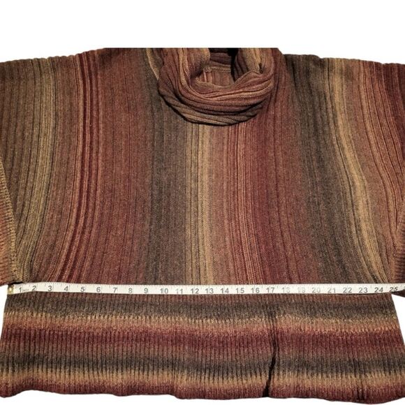 Dor Dor Couture Anthropologie Cowl Neck Poncho Sweater Size Large - Picture 12 of 16